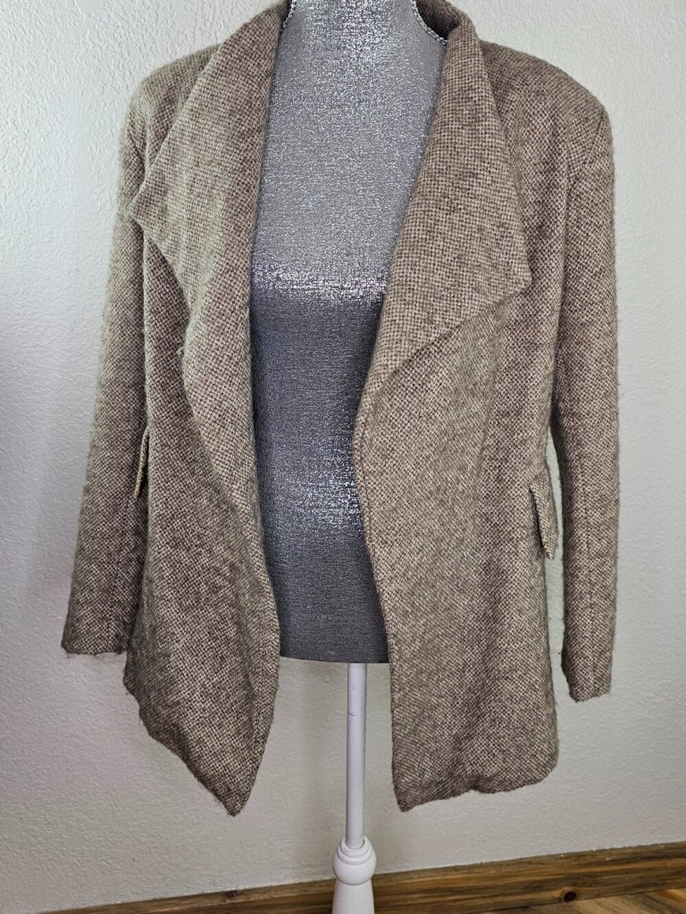Zara Brown Wool Tan Blazer Jacket